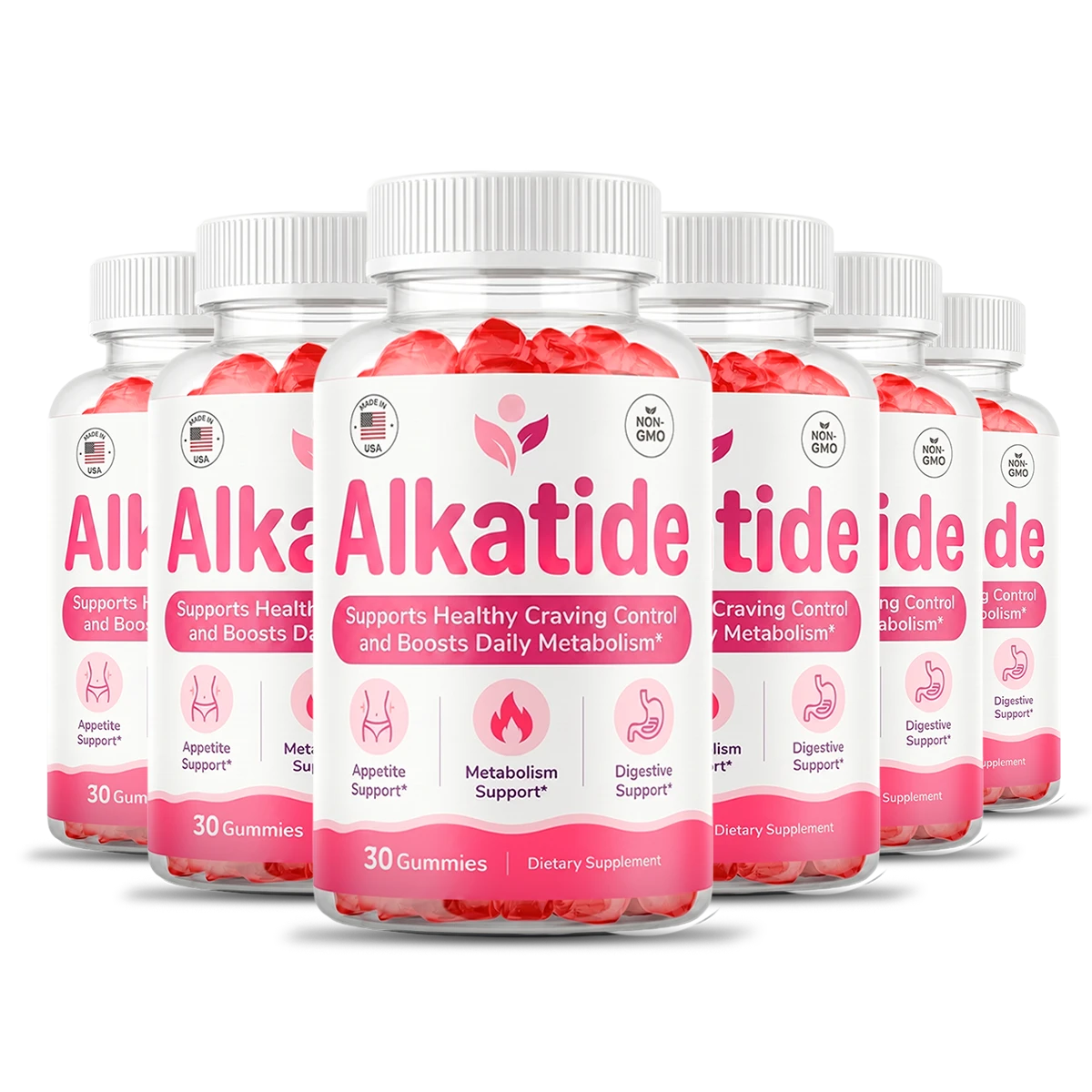 Alkatide apple cider vinegar gummies bottles